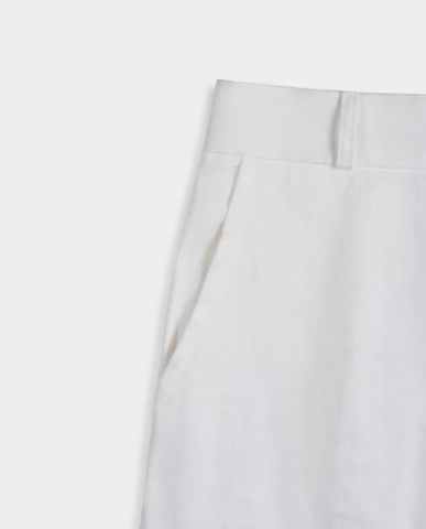 Quần tây ống đứng quần ôm linen vải lanh trắng cao cấp | Thời trang thiết kế Hity