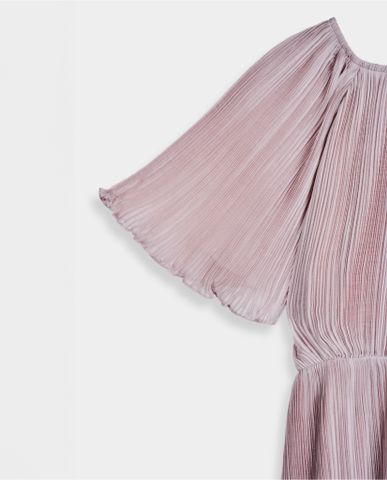 Đầm dập ly đầm rũ hồng pastel thiết kế đầm nhẹ nhàng thanh lịch | Thời trang thiết kế nguyên bản Hity