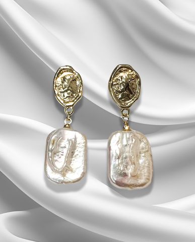 Bông tai ngọc trai baroque khuyên tai trai dị trang sức đẹp phụ kiện thời trang cao cấp | Thời trang thiết kế Hity