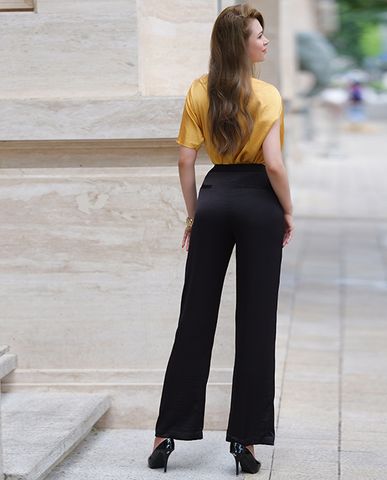 Quần ống suông quần tây lụa vải mềm quần dài nữ đẹp | Thời trang thiết kế Hity