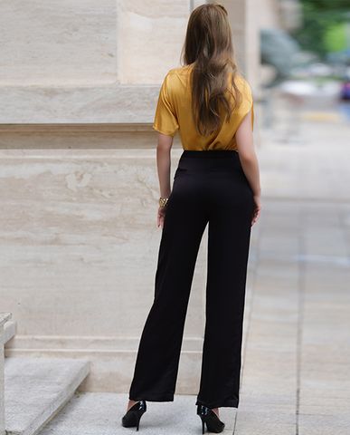 Quần ống suông quần tây lụa vải mềm quần dài nữ đẹp | Thời trang thiết kế Hity