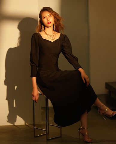 Áo croptop ôm body đen the little black dress áo kiểu đi tiệc cá tính | Thời trang thiết kế Hity