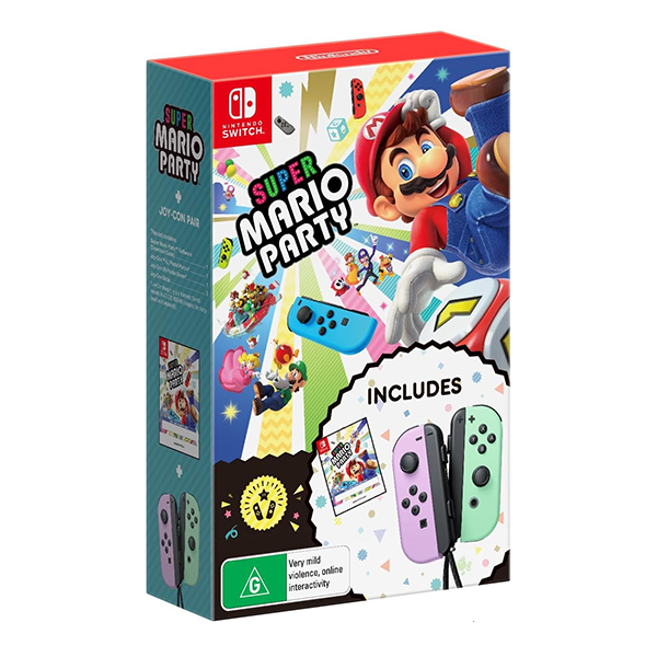 Bộ game Super Mario Party + Pastel Purple/Green Joy-Con Bundle