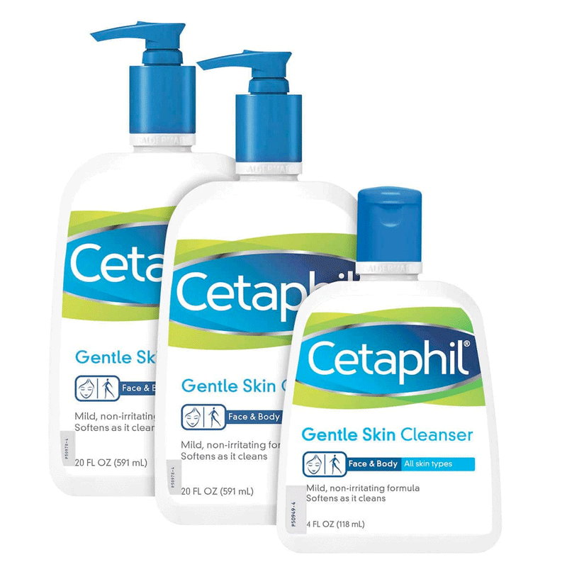 Set 3 chai sữa rửa mặt Cetaphil chăm sóc da đặc biệt