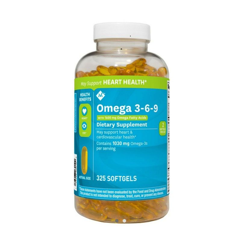 Viên Uống Dầu Cá Member’s Mark Omega 3-6-9 Supports Heart Health - Hộp 325 viên