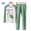 BỘ COTTON MAMDAD TRẺ EM màu green size 150 & 170