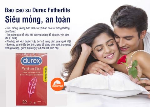 Bao Cao Su Durex Fetherlite Của Úc Siêu Mỏng Hộp 30 Chiếc