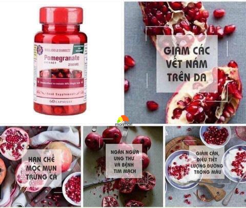 VIÊN UỐNG CHỐNG NẮNG NỘI SINH POMEGRANATE 250MG