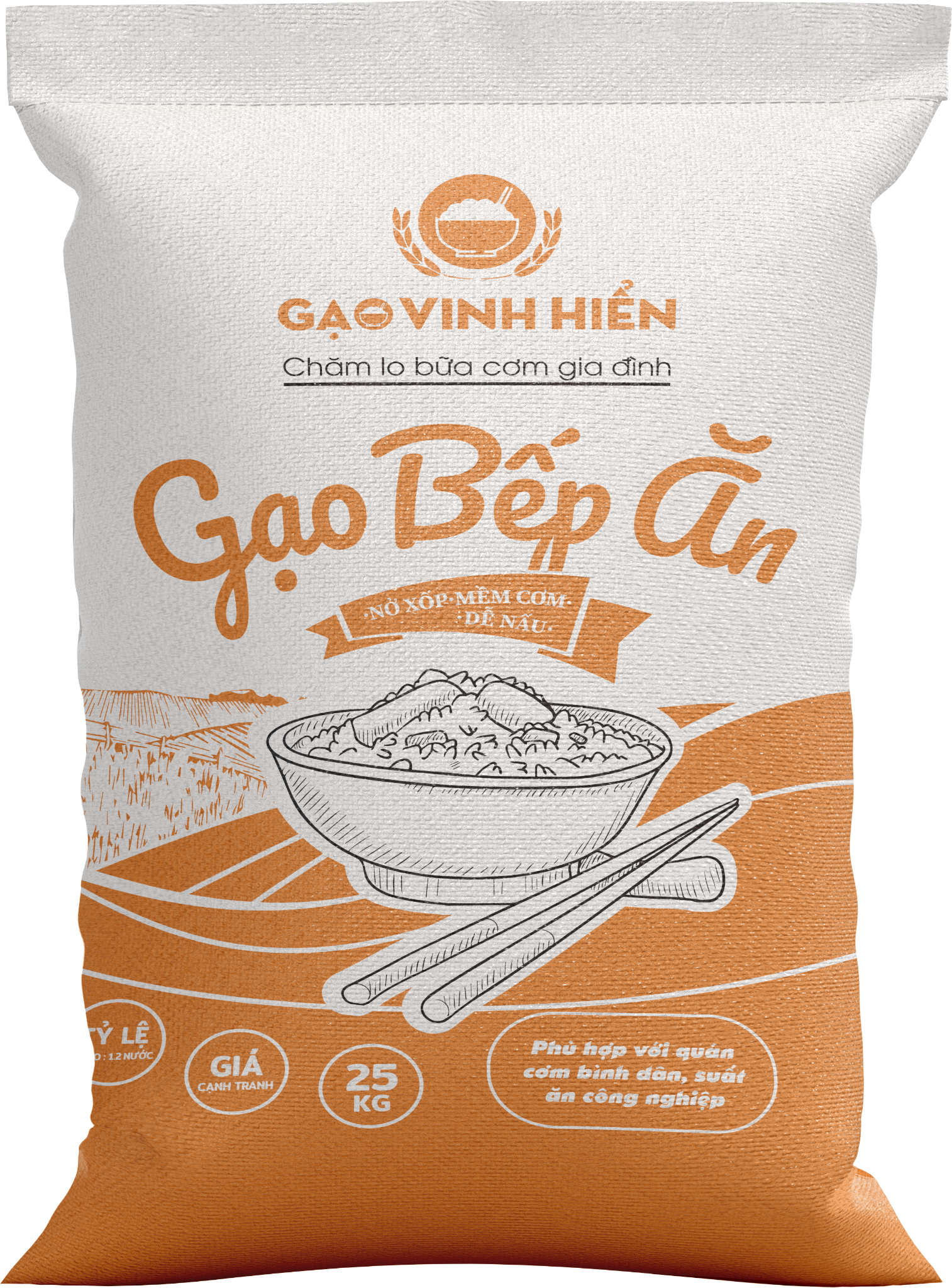 Gạo Bếp Ăn Vinh Hiển túi 25kg