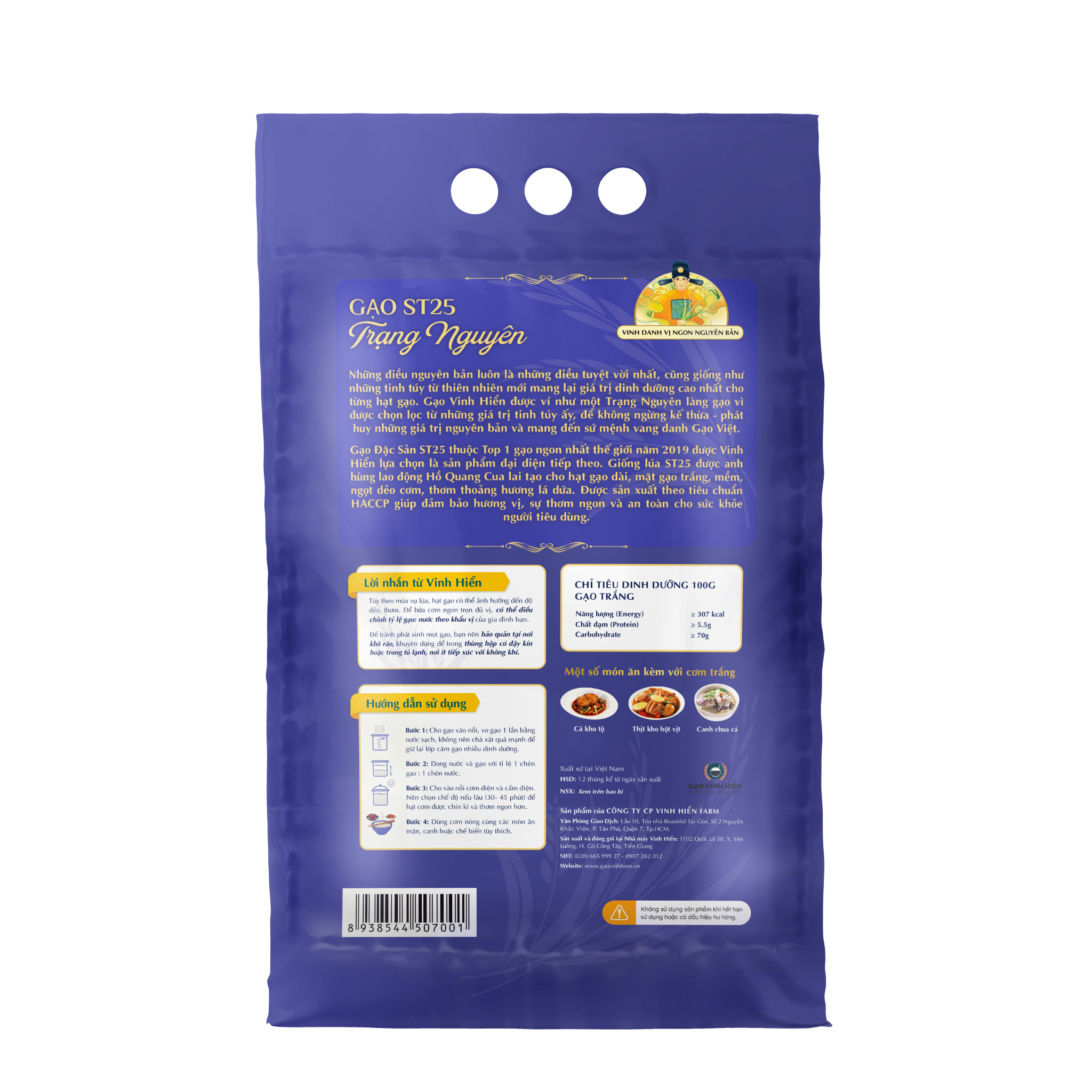  Gạo Đặc Sản ST25 Trạng Nguyên 5kg – Dẻo nhiều, dai cơm, thơm dứa - Chuẩn HACCP, VietGAP 