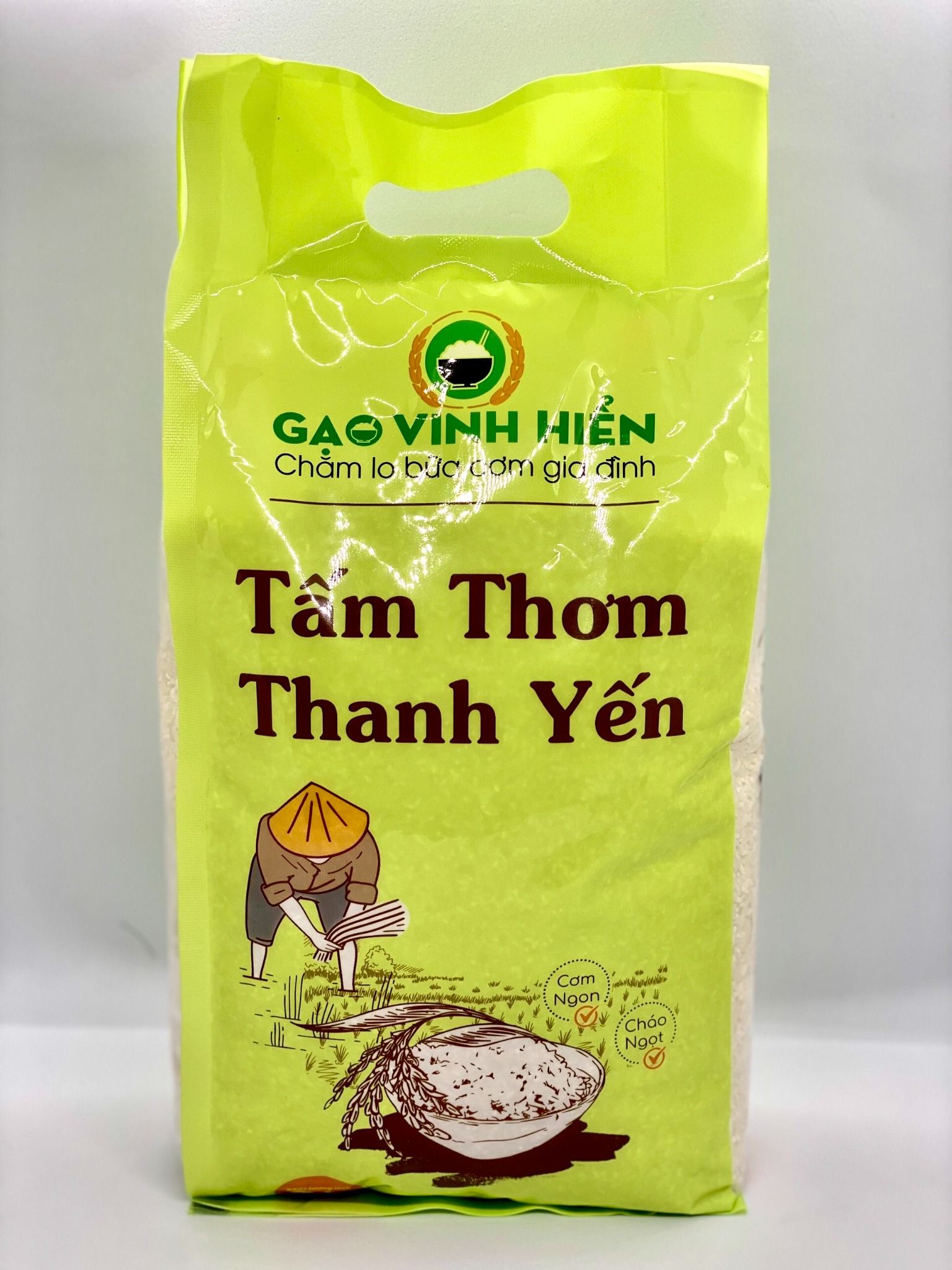 Tấm Thơm Thanh Yến túi 2kg Vinh Hiển - Gạo ngon 3 Không - Ngọt cơm, Ngọt cháo