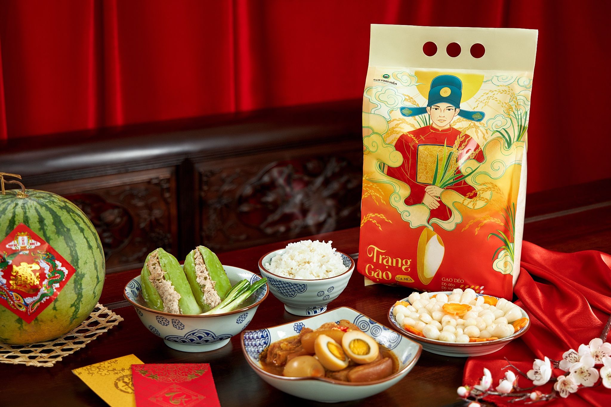 Trạng Gạo Nhất Vị Lúa Mùa Túi 5KG - Gạo Đặc Sản - Giống Lúa Dài Ngày (Thơm- Dẻo- Đậm Đà- Dễ Nấu)