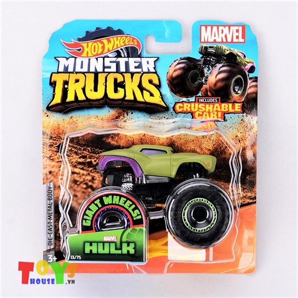Xe Hot Wheels Monster Truck Crushable Hulk