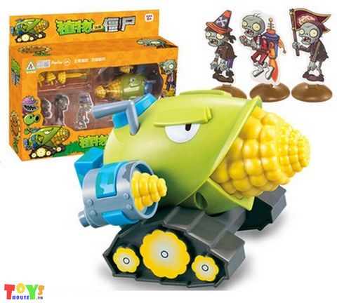 Đồ Chơi Plants VS Zombies Đại Bác Bắp 3 Nòng