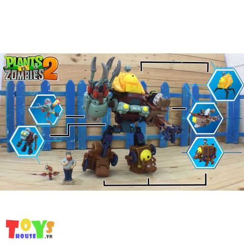 Đồ Chơi PVZ Zombie Boss Robot Biến Hình - Hợp Thể 