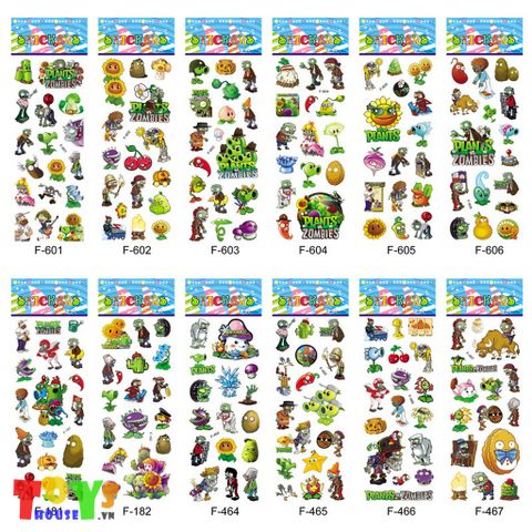 Sticker Nổi Plants VS Zombies