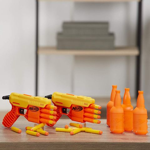 Súng Và Chai Tập Bắn Nerf Alpha Strike Fang QS4 Dual 