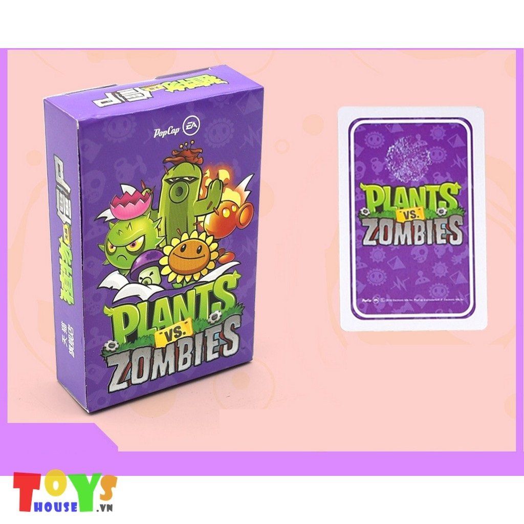 Bộ Thẻ Hình Bài Plants VS Zombies Tím