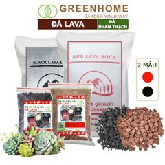 Đá Lava, nham thạch, màu đỏ, đen, size 3-5mm, sạch bụi, cho thủy sinh, bonsai, sen đá