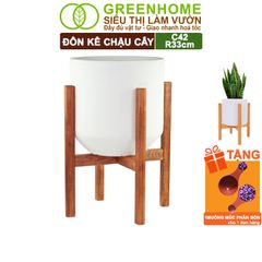 Đôn Kê Chậu Cây Greenhome, C42xr30cm, Đôn Gỗ Tràm Siêu Cứng, Lắp Đặt Dễ Dàng, Tăng Tính Thẩm Mỹ Chậu Cây Cảnh Nội, Ngoại Thất