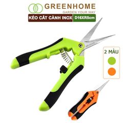 Kéo cắt cành, D15,5xR4,5cm, inox, mũi nhọn, màu đỏ, siêu bén, không gỉ, có khoá an toàn |Greenhome