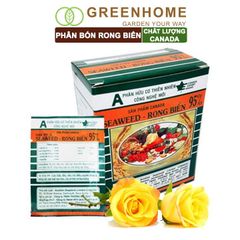 Phân bón lá Seaweed, rong biển 95%, gói 10gr, hữu cơ kích thích ra hoa, chống rụng hoa |Greenhome