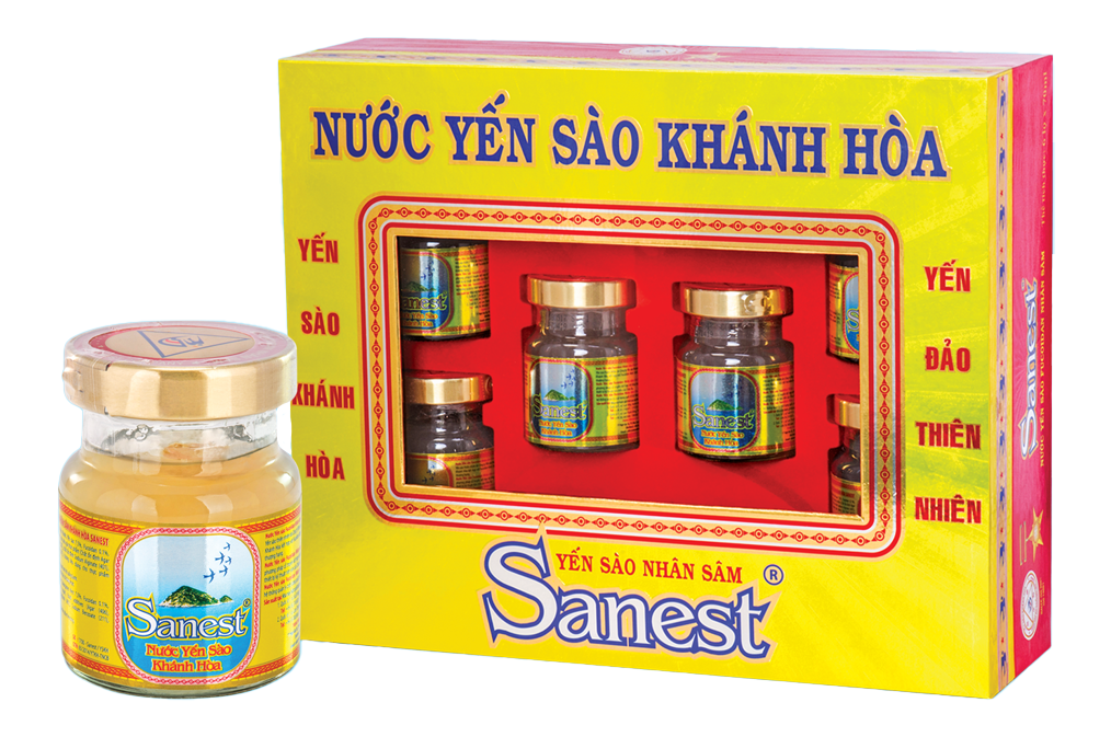  Nước Yến sào Sanest lọ Nhân sâm Fucoidan 70ml, Hộp 6 Lọ 