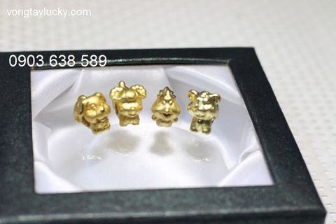  Charm bạc Thái 12con giáp bạc thật xi vàng 