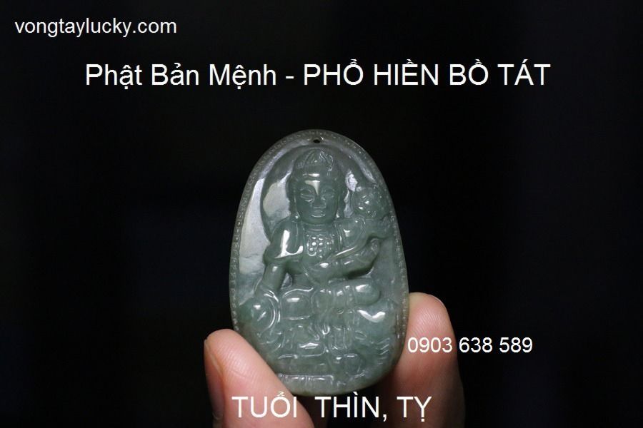 Bồ Tát Phổ Hiền là Phật bản mệnh của người tuổi Thìn và tuổi Tỵ 3x4,5cm: