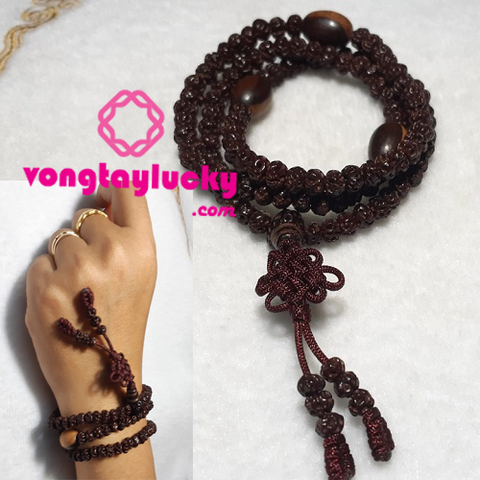 chuỗi bồ đề kim cang, chuỗi quấn tay 108 hạt, chuỗi Rudraksha, chuỗi bồ đề kim cang quấn tay