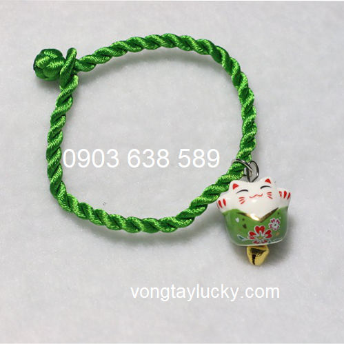 Vòng tay mèo may mắn MANEKI NEKO đặc biệt cho mùa thi XANH LÁ CÂY