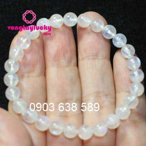 vòng tay đá mặt trăng, vòng tay phong thủy, vòng tay mệnh kim, vòng tay may mắn, đá mặt trăng 6li, đá moonstone đeo tay, vòng tay