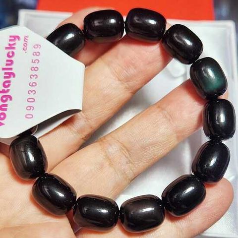 vòng tay đá núi lửa obsidian, vòng tay đá lu thống, đá núi lửa thiên nhiên, vòng tay may mắn, vòng tay đá phong thủy, vòng tay mệnh thủy