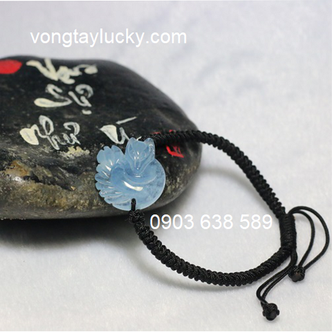 vòng tay hồ ly, hồ ly aquamarine, hồ ly xanh biển, đá hồ ly