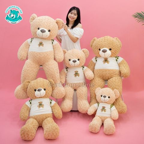 Gấu Bông Teddy Áo Len Trắng Thêu Gấu