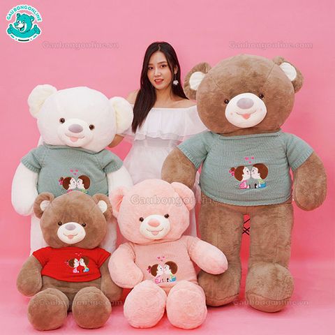 Gấu Bông Teddy Len Kiss Lông Trơn