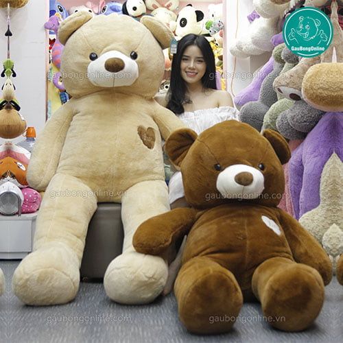 Gấu bông Teddy- Nâu Love 1m8
