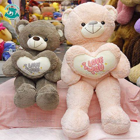 Gấu bông Teddy- Tim I Love You 1m