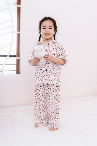  Pyjamas Bé Cherry Đỏ 