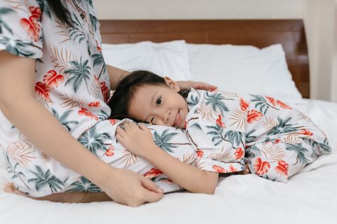  Pyjamas Bé Trắng Lá Dừa 