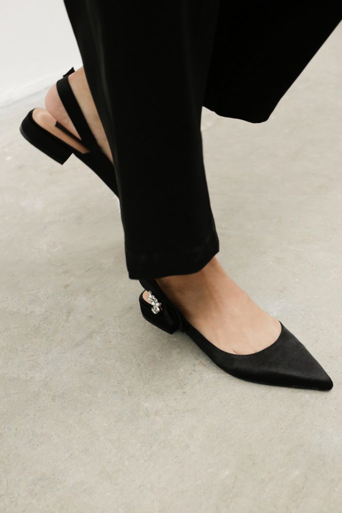 Flower Slingback Flats