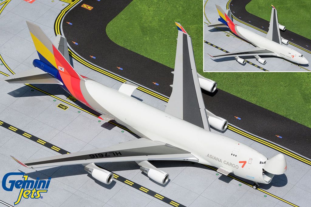 Asiana Airlines Cargo Boeing 747-400ERF Interactive HL7616 GeminiJets 1:200 G2AAR991