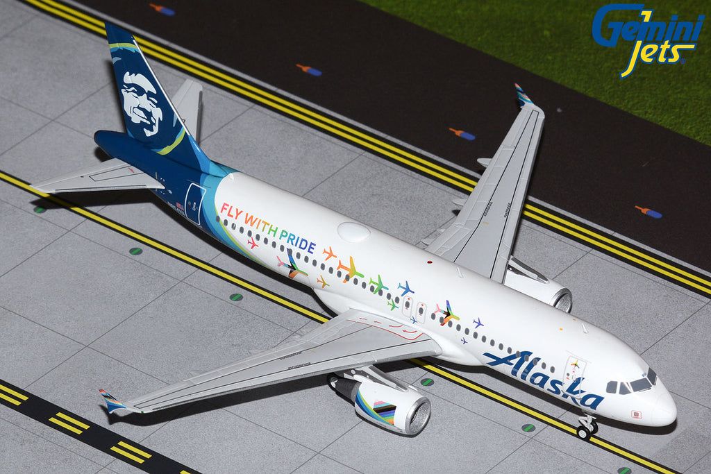 Alaska Airlines Airbus A320 N854VA Pride GeminiJets 1:200 G2ASA1047