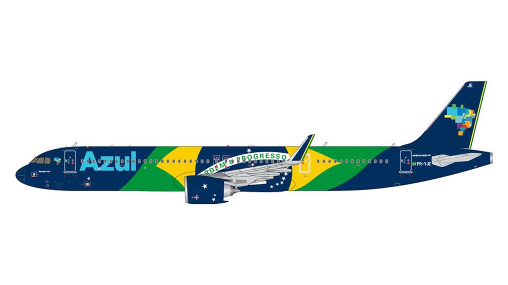 Azul Airbus A321neo PR-YJE Brazilian Flag GeminiJets 1:400 GJAZU2073