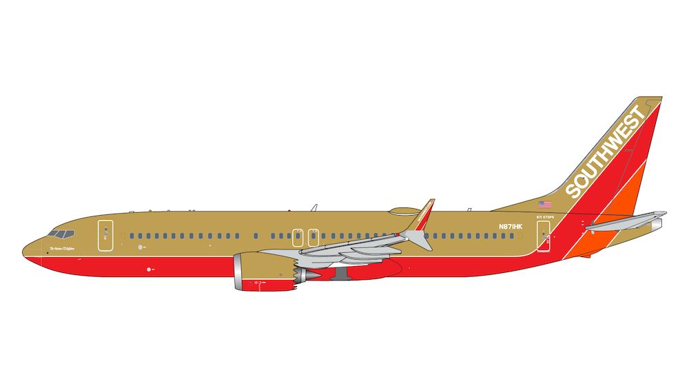 Southwest Boeing 737 Max 8 N871HK Desert Gold Retro GeminiJets 1:400 GJSWA2186