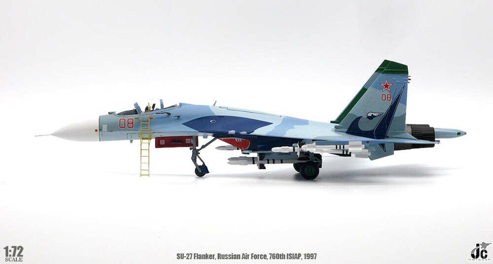 Russian Air Force Sukhoi Su-27 Flanker 'Shark Mouth', 760th ISIAP, Lipetsk AB, Red 08 JC Wings 1:72 JCW-72-SU27-010