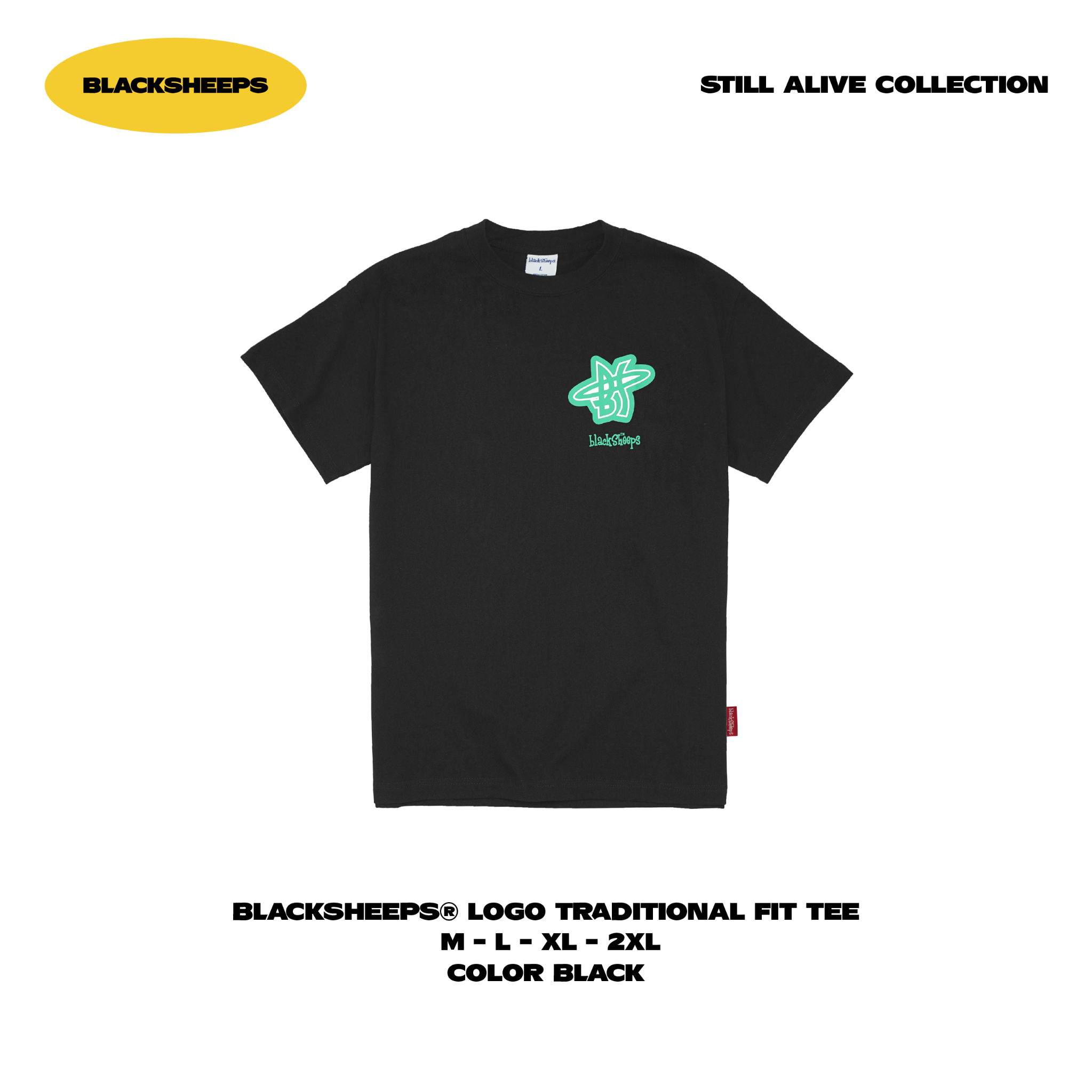 BlackSheeps Logo Traditional fit Tee