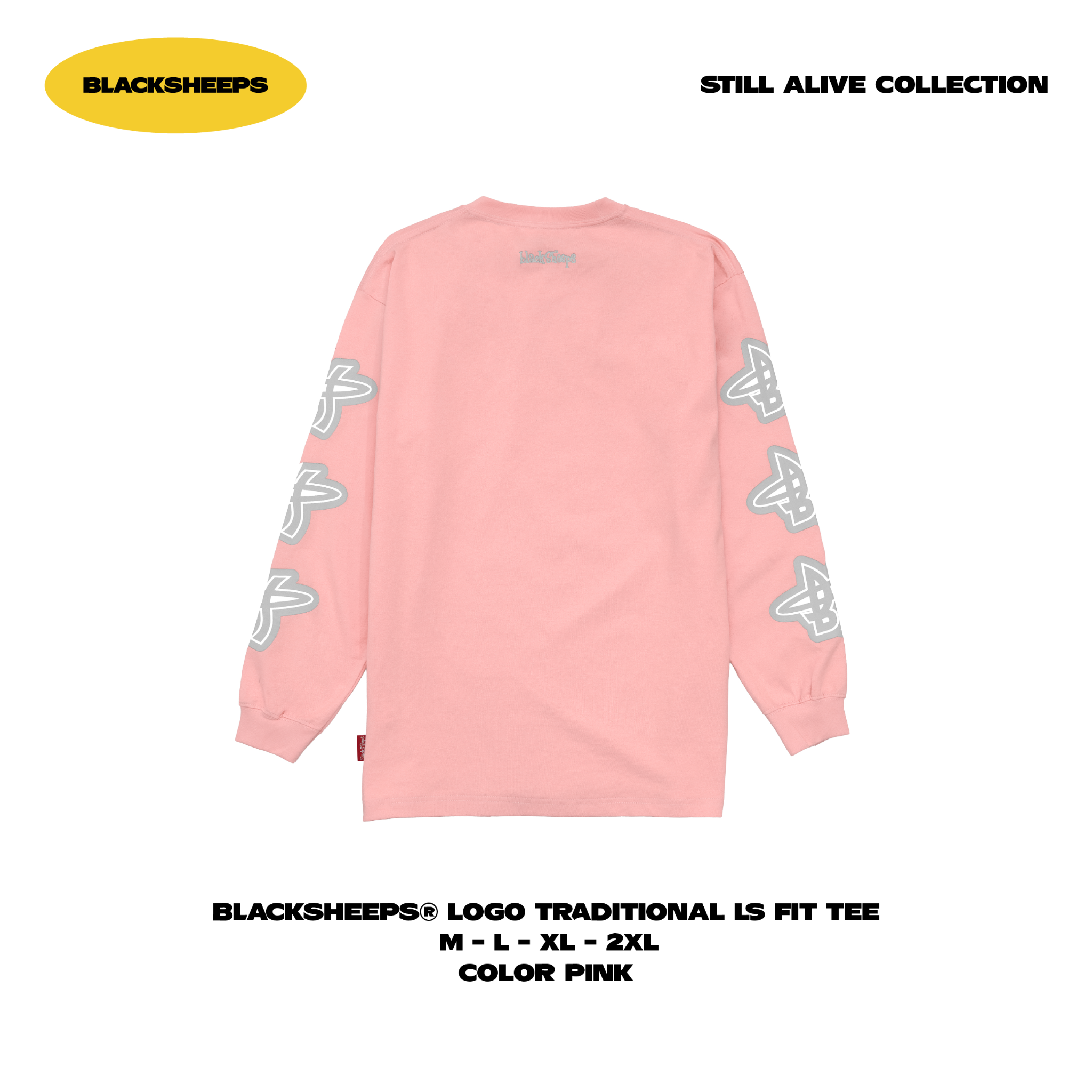 BlackSheeps Logo Traditional LS Fit Tee