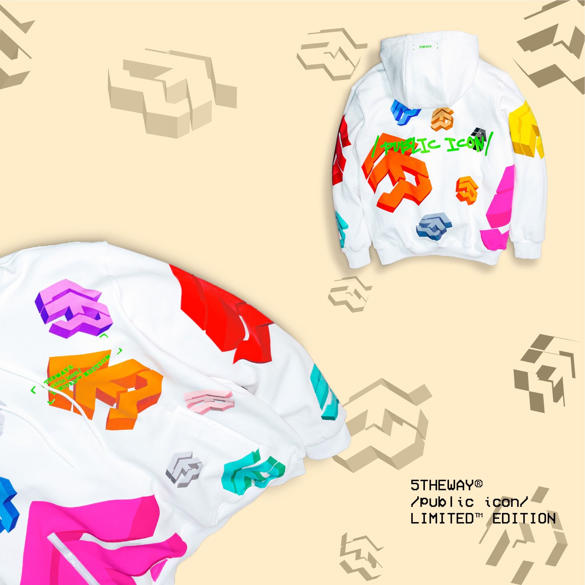 /public icon/ MULTI COLOR BIG LOGO SQUARE HOODIE™