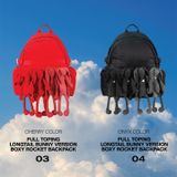 FULL TOPPING /longtail bunny/ BOXY ROCKET BACKPACK - CHERRY